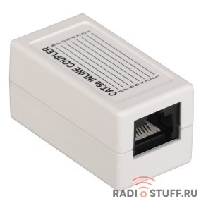 Проходной адаптер cat.5е, UTP, тип RJ45-RJ45, белый, ITK