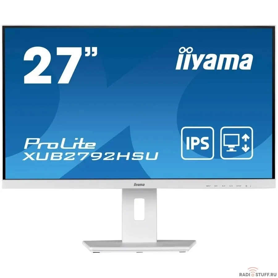 LCD Iiyama 27'' XUB2792HSU-W5 белый {IPS 1920х1080 75Hz 250cd 178/178 1000:1 4ms D-Sub HDMI DisplayPort}