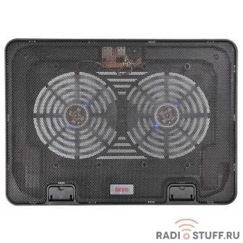 BURO Подставка для ноутбука 15.6"355x255x30mm 2xUSB 2x 140mmFAN 657г металлическая сетка/пластик черный (BU-LCP156-B214H)