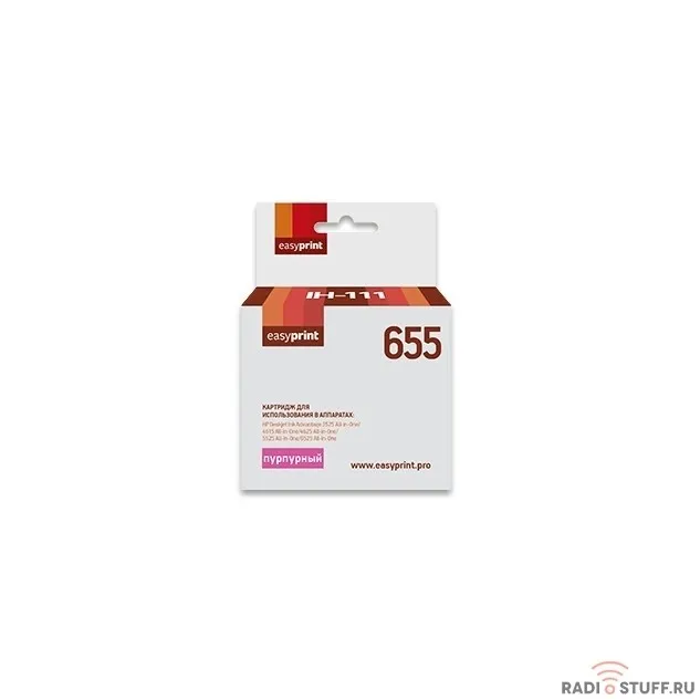 Easyprint CZ111AE Картридж (IH-111) № 655, для HP DeskJet IA 3525/4615/5525/6525, пурпурный, с чипом