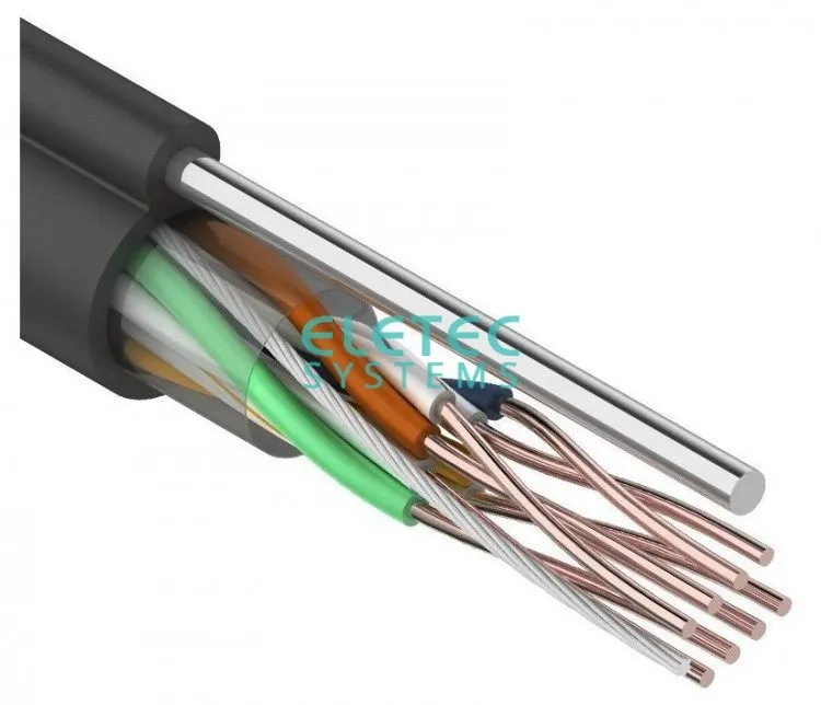 Кабель UTP 5E Eletec 4x2xAWG24, наружный с тросом ,305м, CCA (медь 30%)