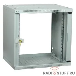 Шкаф, 6U, (600x600мм), дверь стекло, LINEA WE, серый, ITK 