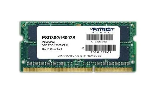 Модуль памяти для ноутбука 8GB PC12800 DDR3 SO PSD38G16002S PATRIOT