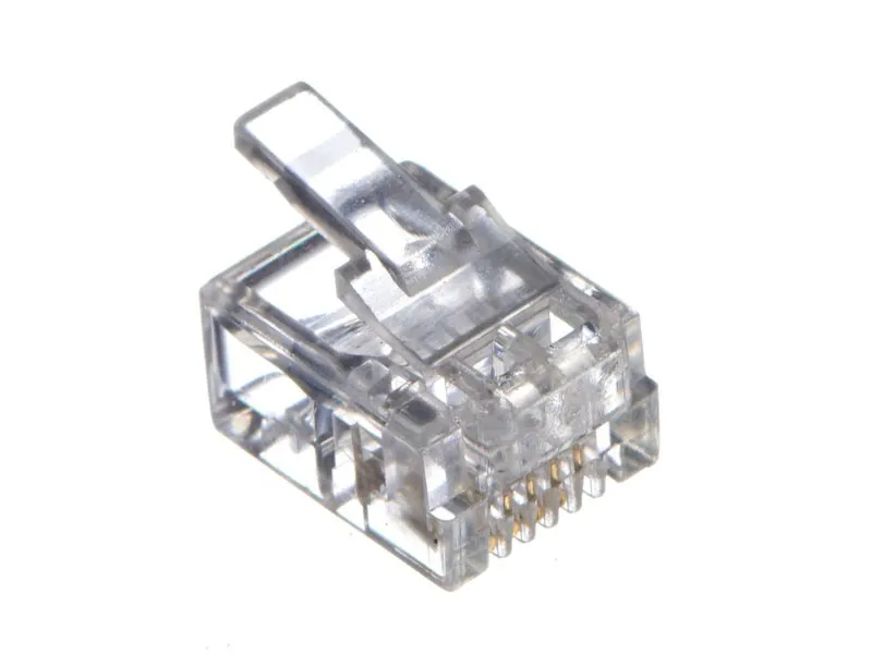 Коннектор RJ11 (6p4c), (нож с 2-мя зубцами), 100шт., NETKO Optima