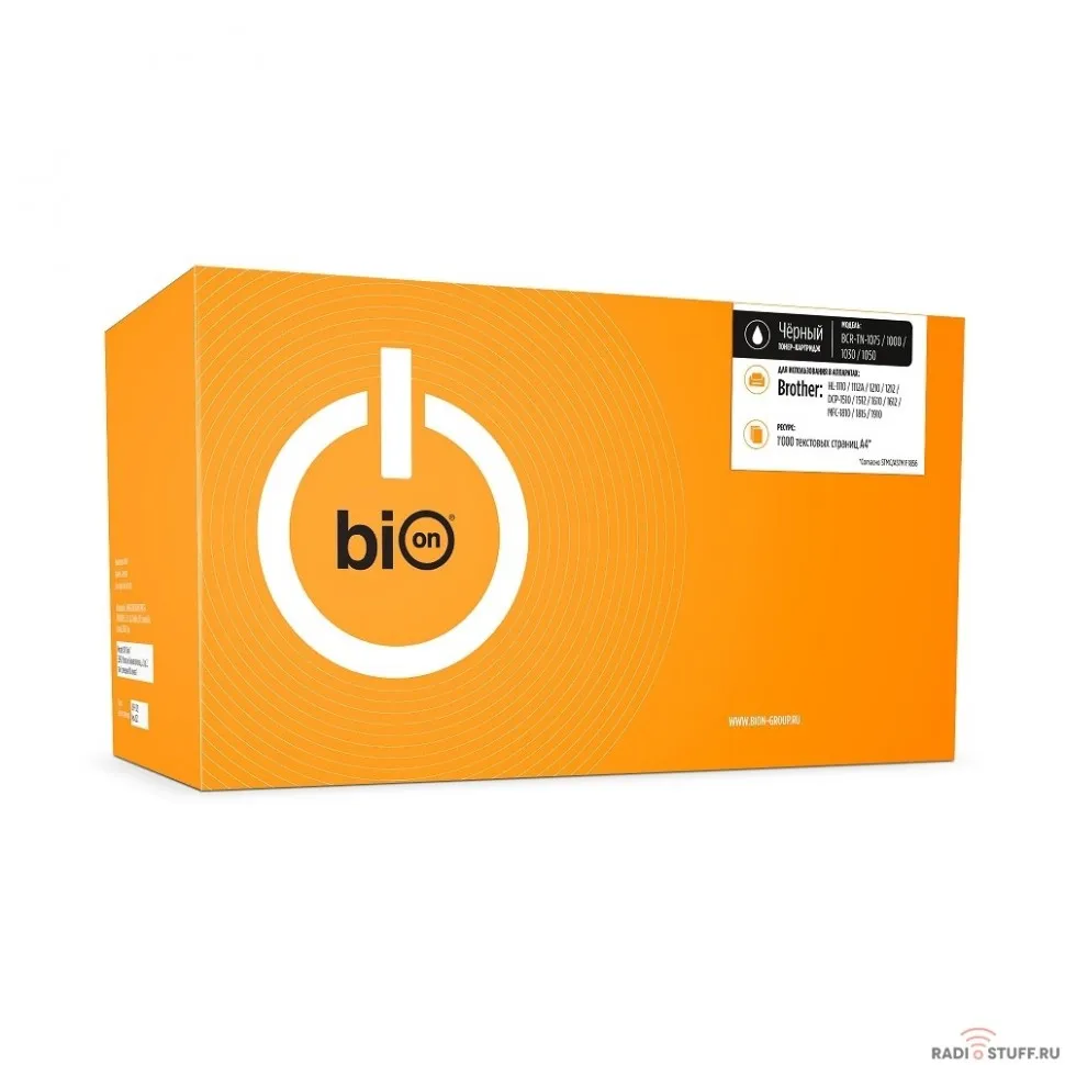 Bion TN-1075/1000/1030/1050 Картридж для Brother HL-1110/1112A/1210/1212, DCP-1510/1512/1610/1612, MFC-1810/1815/1910 (1000  стр.), Черный