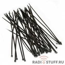 Gembird NYTFR-150x3.6 Стяжки пластиковые, морозостойкие150 мм х 3.6 мм, черные (100 шт.)