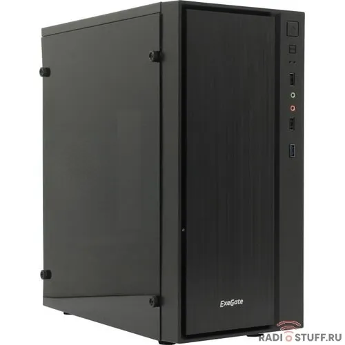 Exegate EX283752RUS Корпус Minitower ExeGate mEVO-9301-RGB-600W-12 (mATX, БП 600NPX с вент. 12см, с окном, 2*USB+1*USB3.0, HD аудио, черный с RGB подсветкой)