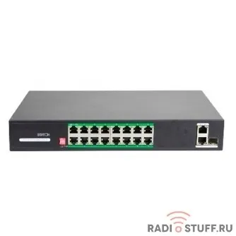 Just JT-H1016WD Неуправляемый 18 портовый PoE коммутатор в металлическом корпусе
