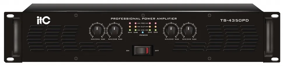 ITC TS-4500PD стерео усилитель  4×350W@8Ω,4×500W@4Ω,