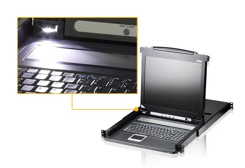Коммутаторы консоли KVM Aten CL1008M-ATA-RG , W/LCD 8PORT