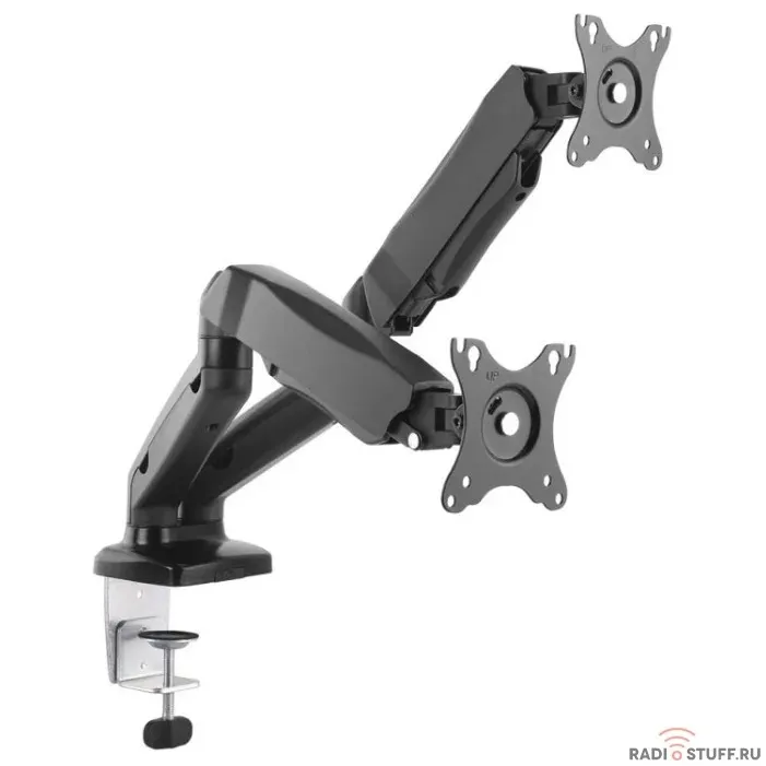 ONKRON G160 чёрный {Для двух экранов с диагональю 13"-27" Допустимая нагрузка: 2 x  (2-6,5 кг) VESA: 75x75, 100x100 мм}