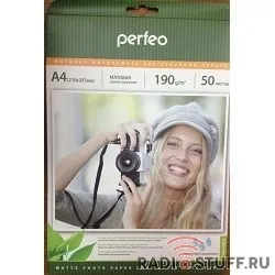Perfeo PF-MTA4-190/50 Бумага Perfeo матовая 50л, A4 190 г/м2 (M06)