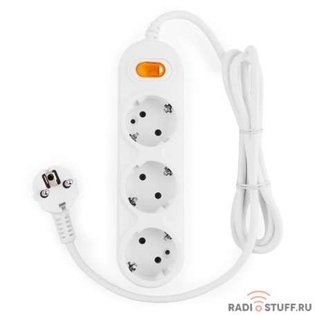 PowerCube Удлинитель бытовой (PC-Y-5-3S-5) 3р с/з выкл., 2200 Вт, 10 А, 5 м 3*1,0