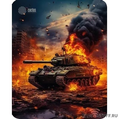 Коврик для мыши Cactus CS-MP-D04M Burning tank 300x250x3мм