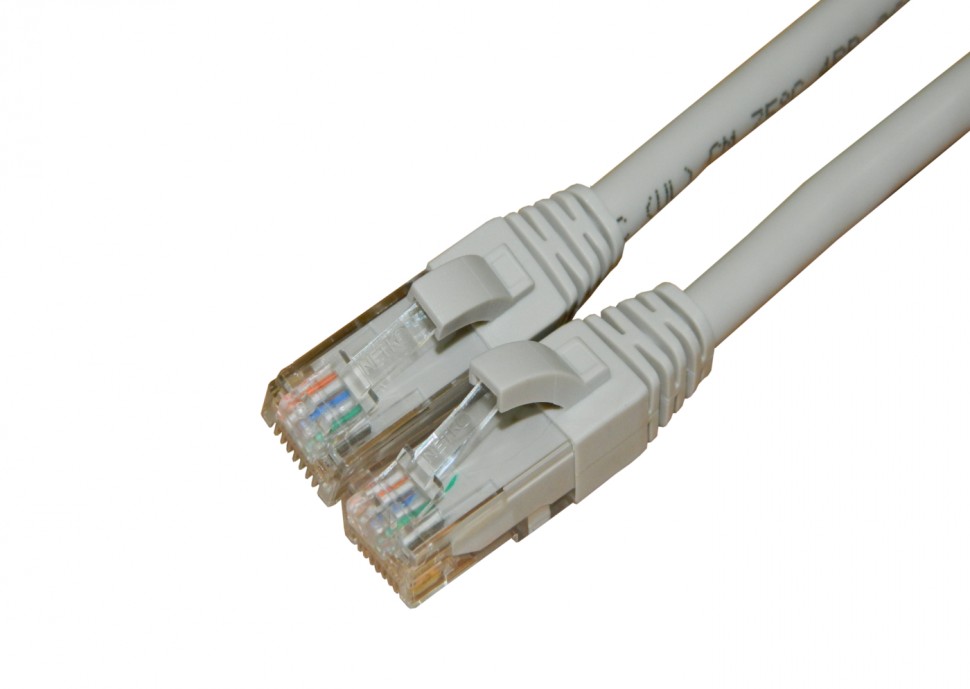 Патч-корд UTP4 cat.6a, 3.0м,литой коннектор, серый, Netko CKC