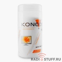 Konoos KBF-100 Салфетки для ЖК-экранов в банке, 100 шт.