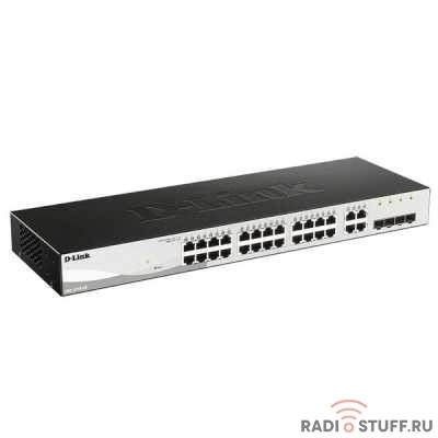 D-Link DGS-1210-28/F3A Настраиваемый коммутатор WebSmart с 24 портами 10/100/1000Base-T и 4 комбо-портами 100/1000Base-T/SFP