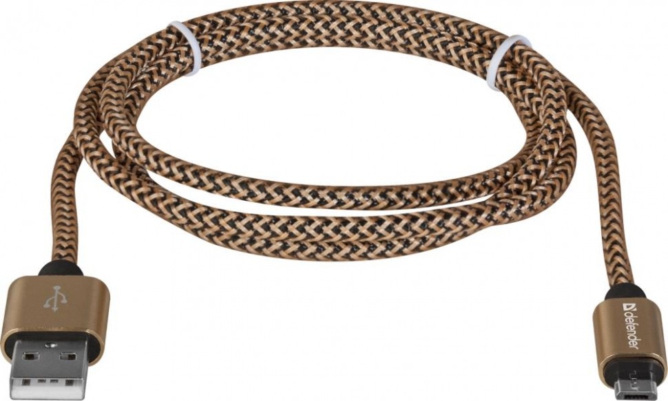 Кабель USB2.0 TO MICRO-USB 1M GOLD USB08-03T 87800 DEFENDER