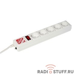 PowerCube Сетевой фильтр 5.0м 5 розеток (SPG-B-15-WHITE), белый