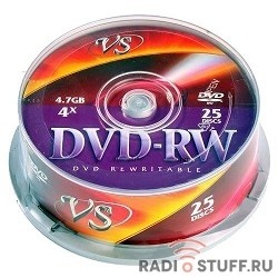Диски VS DVD-RW 4,7 GB 4x CB/25    (620847)