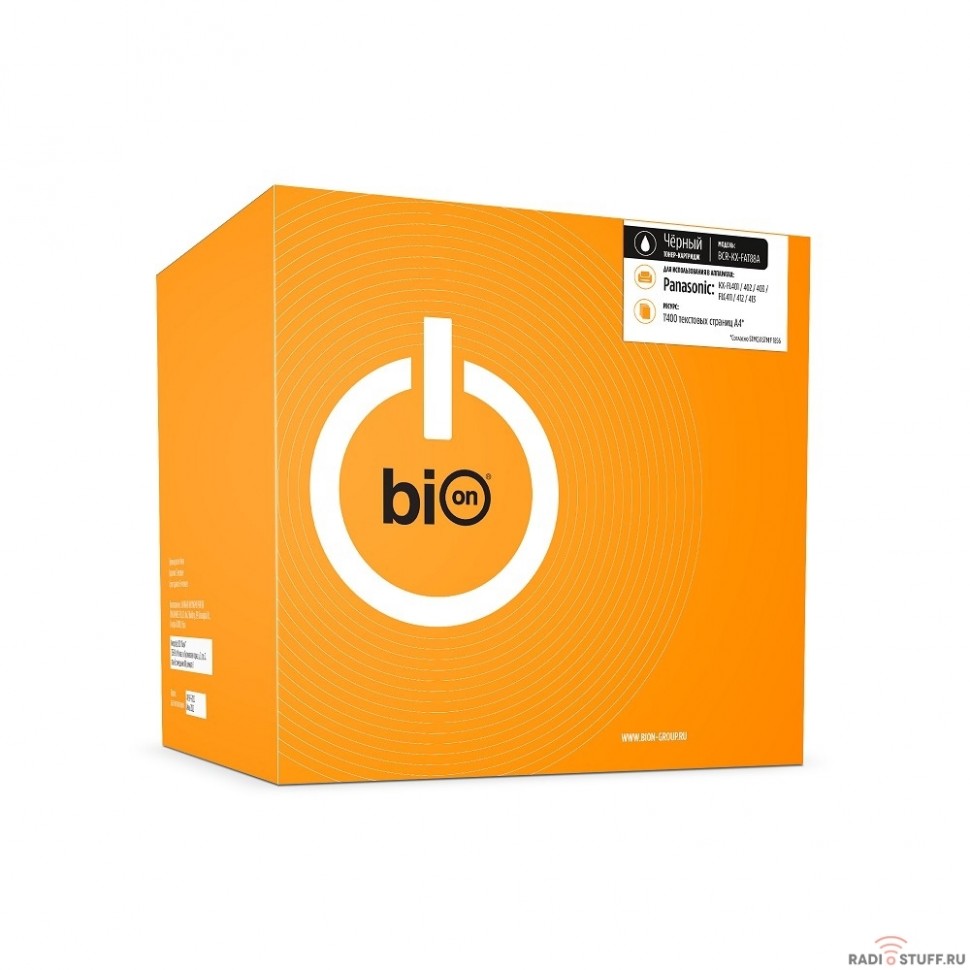 Bion KX-FAT88A Картридж для Panasonic KX-FL401/KX-FL402/KX-FL403/KX-FL422/KX-FL423/KX-FLC411/KX-FLC412/KX-FLC413 (1400  стр.), Черный