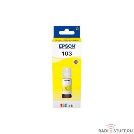 EPSON C13T00S44A/C13T00V498 Контейнер с желтыми чернилами для L1110/L3100/3101/3110/3150/3151, 65 мл.(cons ink)