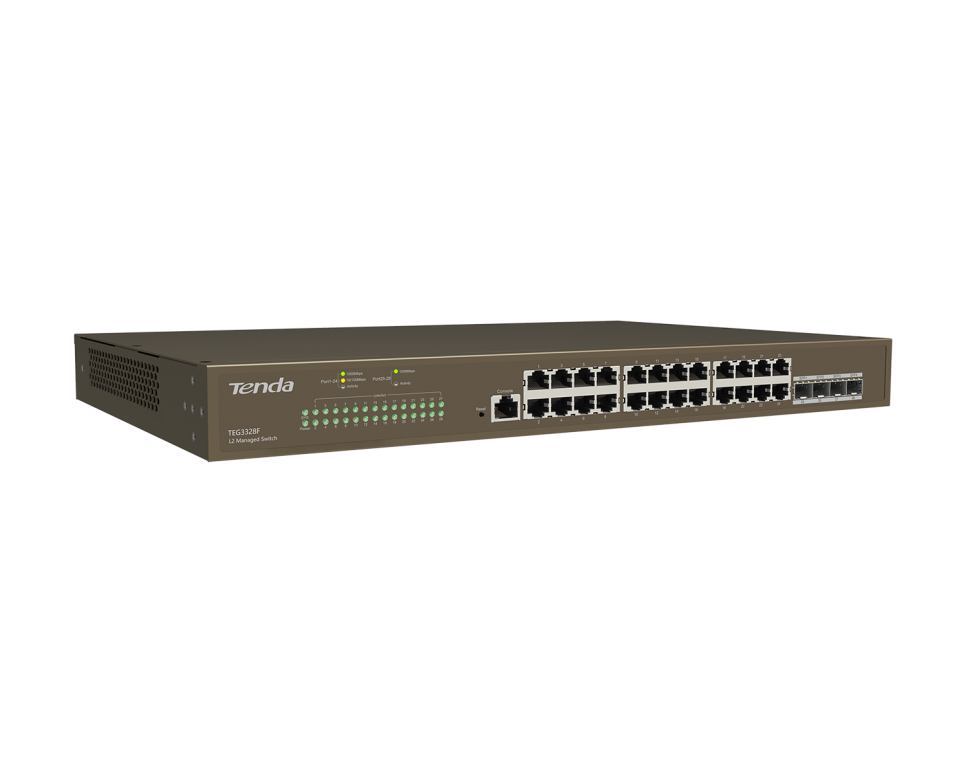 Коммутатор 24PORT 1000M 4SFP TEG3328F TENDA