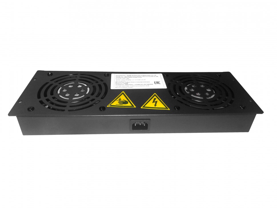 Блок вентиляторов 2 шт для серий Expert, Optima глубиной 600/800/1000 с кабелем, термостатом Netko, черный"А"