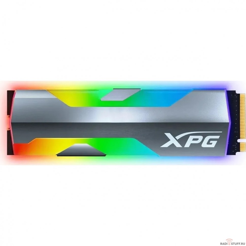 M.2 2280 512GB ADATA XPG SPECTRIX S20G RGB Client SSD [ASPECTRIXS20G-500G-C] PCIe Gen3x4 with NVMe, 2500/1800, IOPS 160/170K, MTBF 2M, 3D TLC, 300TBW, 0,32DWPD, Heatsink, RTL