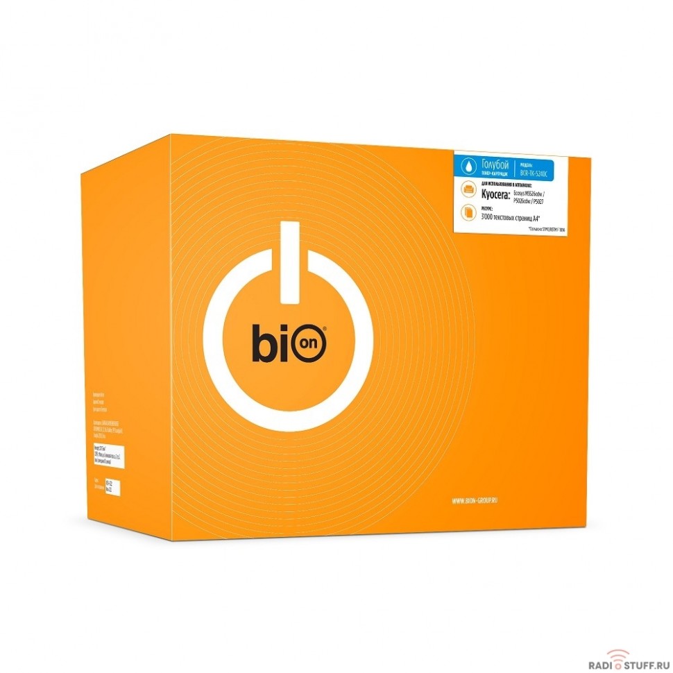 Bion TK-5240C Картридж для Kyocera ECOSYS P5026cdn/P5026cdw/M5526cdn/M5526cdw (3000  стр.), Голубой