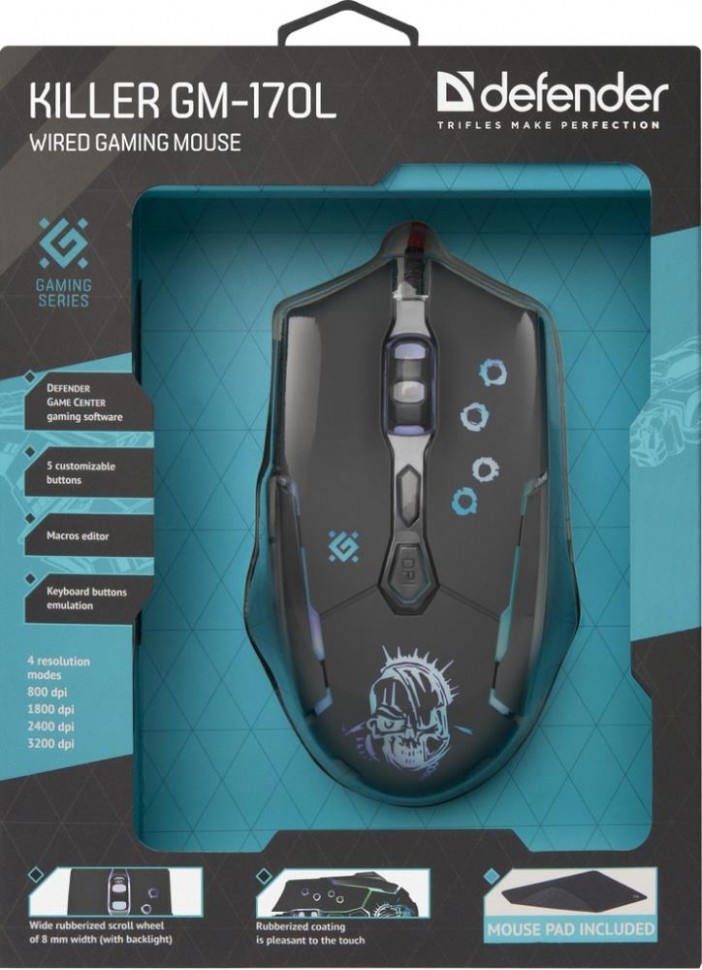 Мышка USB OPTICAL KILLER GM-170L 52170 DEFENDER