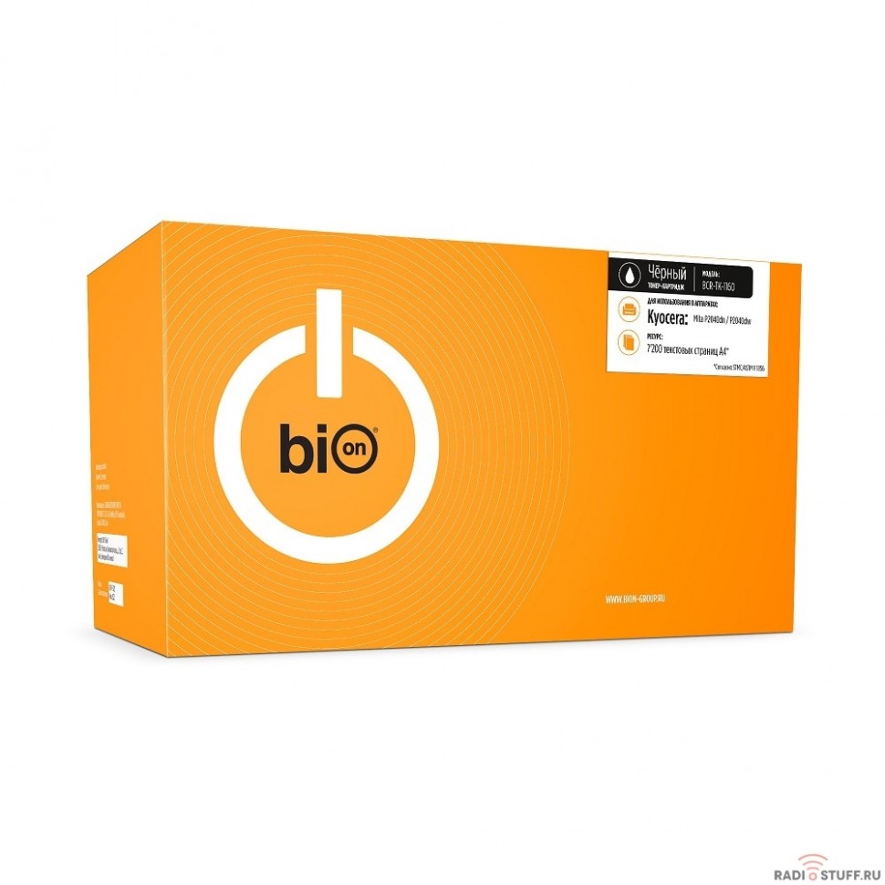 Bion TK-1160 Картридж для Kyocera Ecosys P2040dn/P2040dw (7200  стр.), Черный